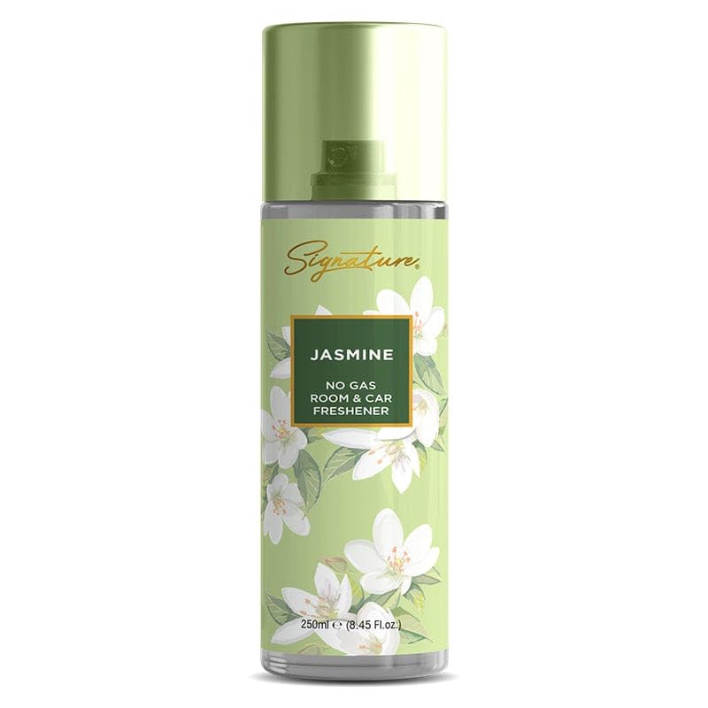 Signature Jasmine No Gas Air Freshener - 250 ml each |Instantly freshenes the area|Removes bad odour|Use anywhere in home, room & car|Revitalizing & long lasting aroma