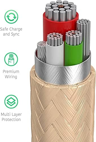 KP TECHNOLOGY Fast Charging Cable for Motorola Moto G8 Power Lite/Moto E5 E6 E6s E6 Plus E7 Plus E5 Plus E5 Play Go/Moto G6 Play E4 E4 Plus/Moto G5 G5 Plus G4 Plus Play [1m] Micro USB (GOLD)