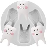 YANQINMS Tooth Silicone Molds Funny Teeth Fondant Mold For Cake Decorating Cupcake Topper Chocolate Gum Paste Candy Polymer Clay