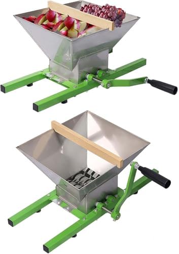 Stainless Steel Fruit Crusher & Manual Juicer Grinder with Handle for Wine & Cider Pressing - Portable Fruit Scratter & Pulper for Home Use