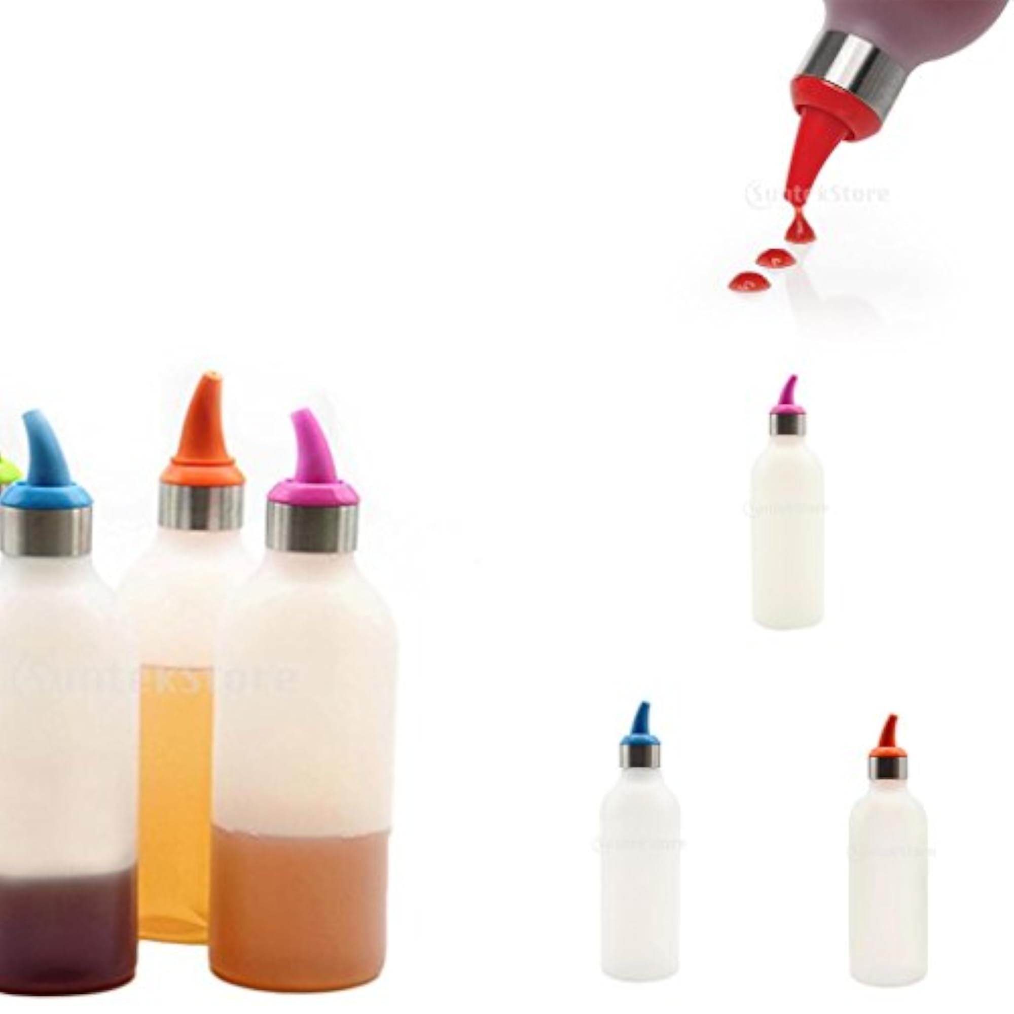 2Pcs Silicone Squeeze Bottles for Condiments