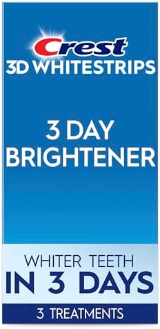 Crest 3DWhitestrips 3 Day Brightener At-Home Teeth Whitening Kit, 3 Treatments, Whiter Teeth in 3 Days