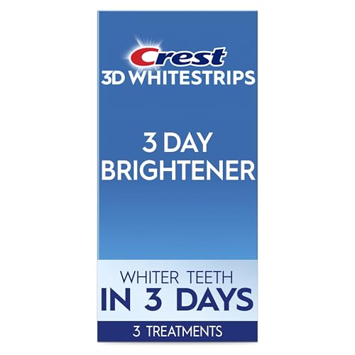 Crest 3DWhitestrips 3 Day Brightener At-Home Teeth Whitening Kit, 3 Treatments, Whiter Teeth in 3 Days by Crest - Used condition - CA$11.37