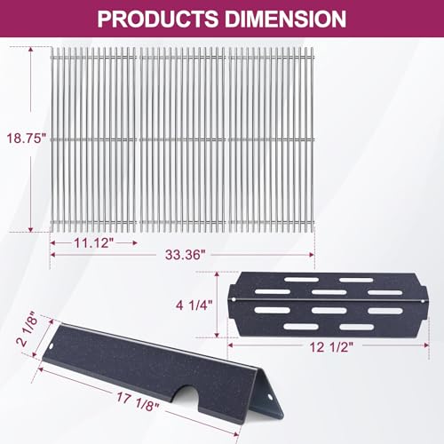 Votenli Grill Grate and Flavorizer Bars Heat Deflector Grill Parts for Weber Genesis 2 GS4 Grates 66089 66097, Weber Genesis II E-410, E-435, S-435, SE-410,for Weber 66041, 66033, 66796 Parts by Votenli - Used condition - Image 2