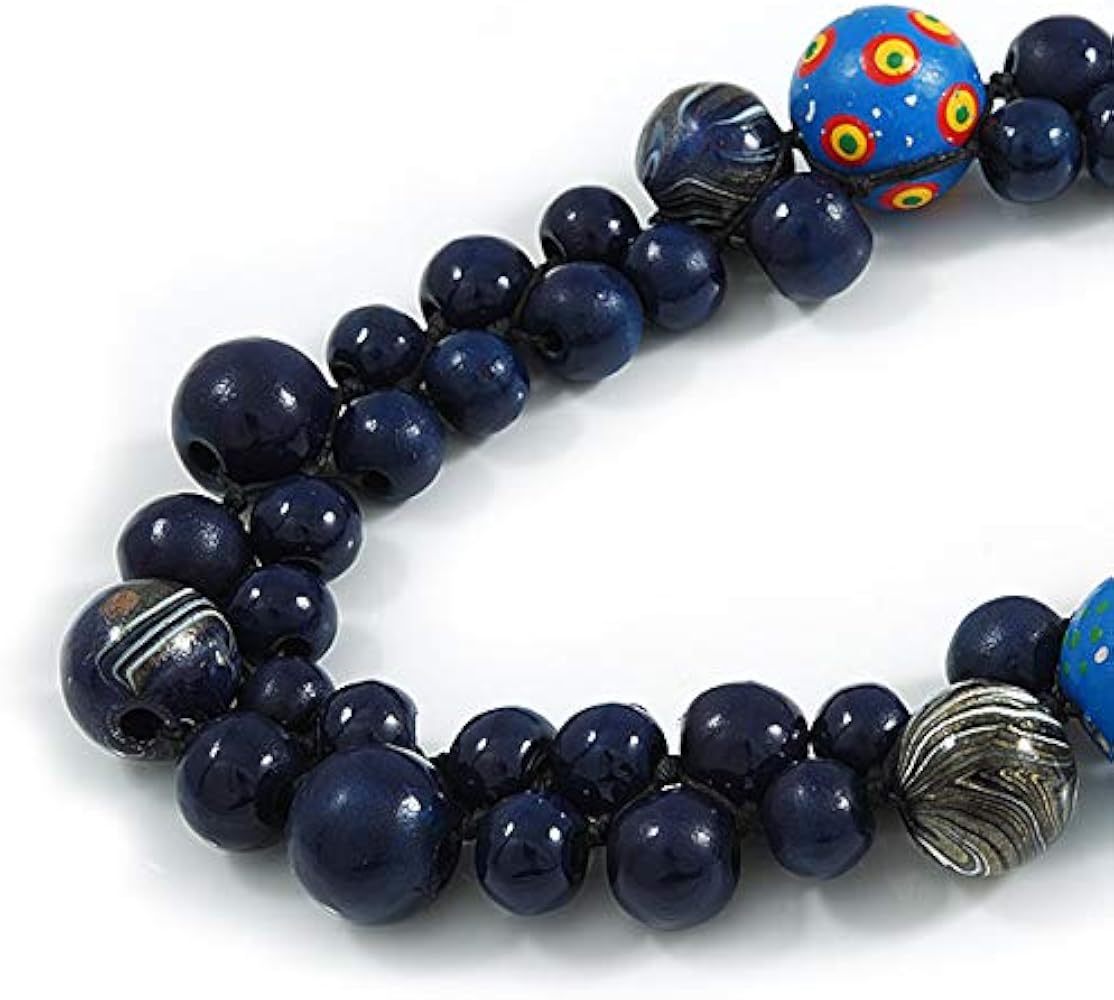 Avalaya Multistrand - Collana Lunga Con Perline Di Vetro, Colore