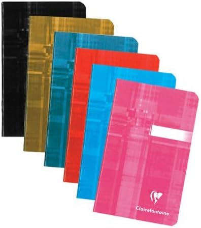 Pack of 5 Clairefontaine Staplebound Notebooks (Colors May Vary) - Lined - 3-1/2 in. x 5-1/2 in.