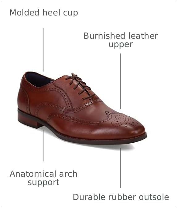 Image of Stacy Adams Kaine Wing Tip Lace-Up Oxford