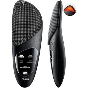 COSLUS Face Scrubber Facial Cleansing Brush: IPX7 Waterproof Rechargeable Face Brush, 4 Cleansing Modes with Eye Protection, Electric Silicone Cleanser Care System for Cleaning, Exfoliating, Massaging