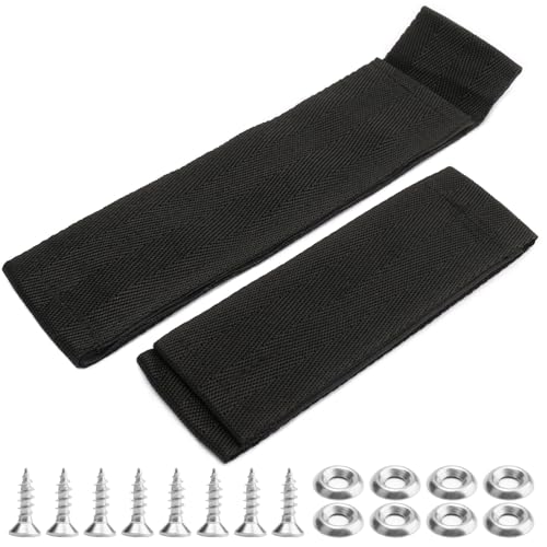 12760-7 Boat Deck Fishing Rod Holder Straps Set for Up to 5 Rods Fishing Rod Saver Straps Tie Downs for Boat Deck 10 Inch Handle Strap 6 Inch Rod Tip Strap Fishing Boat Accessories Black
