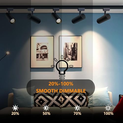 Bravsekai BS02 Track Lighting 12 Heads 3000K Warm White,Dimmable From 20%-100%, 30W Extra Bright Plug In Led Track Lighting Complete Kits thumb #1