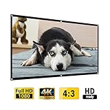 [page_title]-Clevoers Projektion Leinwand HD 4:3 Beamer Leinwand Keine Falte Tragbare Tasche Projektionswand erledigt Projektion Für Heimkino Und Freiluftkino