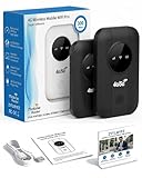 Ultra Link Pocket WiFi Satellite Internet Free in Your Porter Unlimited High Speed Smart Router Mobile Hotspot for International Travel up to 10 Devices(Black 2pcs)