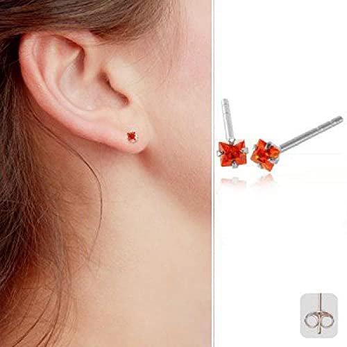 INOKI - Kristal Steel Oorknopjes Vierkant 3mm - Image 3