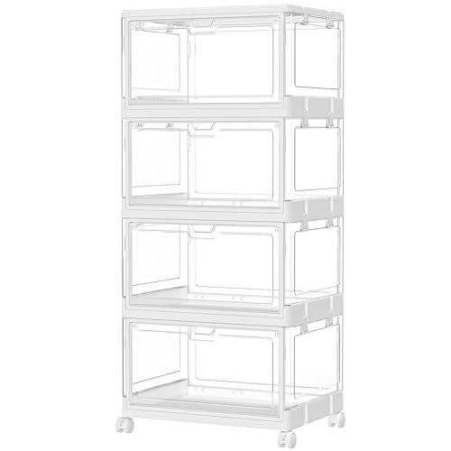 YFXCVSL 4 Tier Storage Bins with Lid 23QT