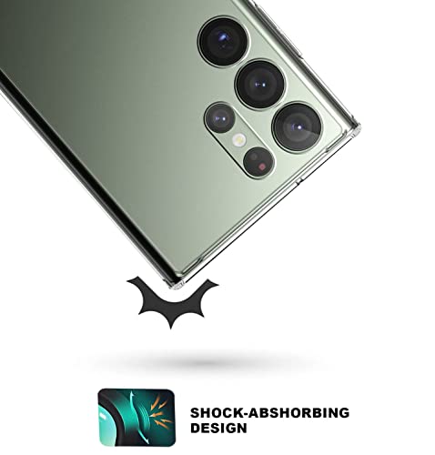 Image of Silicon Camera Protection Crystal Clear Flexible Back Cover for Samsung Galaxy S23 Ultra-Transparent.