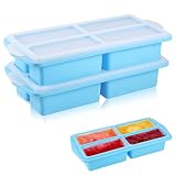 Huiguli 2 Stampo Silicone Freezer Meal Prep Zuppe Quadrato