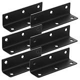 TOBBOMEY 6stücke Teiliges Edelstahl Möbel Winkelverbinder Eckwinkel Schraubenbefestigung Rostfrei Stabil Für Regalbretter Möbelverbindungen