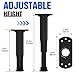 SKMYL Adjustable Height Center Bed Support Leg for Sagging Shelf, Furniture Legs for Frame,Slat and Riser (7.5-14.5 (2PCS))