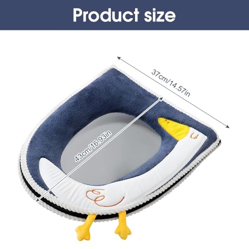 yotutun Toilettensitzbezug, WC Sitzbezüge Universal Reißverschluß Waschbar Antibakterielles Toilettensitzabdeckung Kissen Pads WC Sitzkissen Wasserdichter WC Sitz Wärmer mit Griff