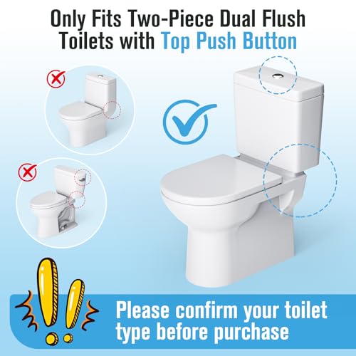 3-Inch Dual Flush Valve & Fill Valve Replacement Kit for 2-Piece Toilets, Complete Toilet Repair Kit Inside Tank with Push Button, Gasket & Bolts, Compatible with Glacier Bay, Toto & American Standard by Senshare - Image 4