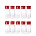 BESTONZON Lot de 10 pots à épices en plastique pour assaisonnement, poivrière, sel, condiment, pour barbecue cuisine (Rouge)