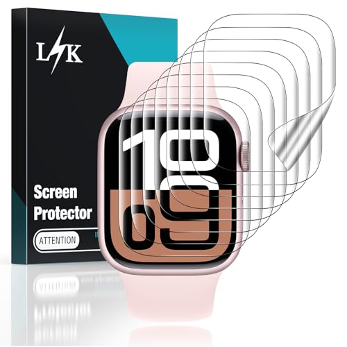 LK 8 Pack for Apple Watch Series 11/10 Screen Protector 42mm