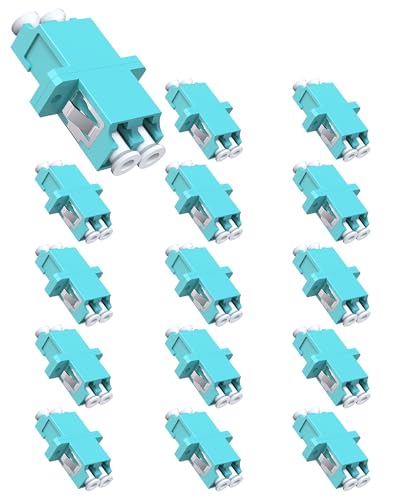 VANDESAIL 15 Pack LC to LC Fiber Optic Coupler Multimode LC Coupler