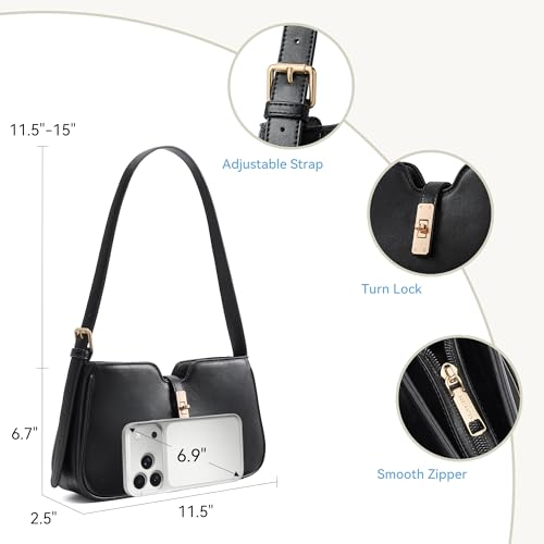BOSTANTEN Shoulder Bag for Women, Casual Shoulder Purse Vegan Leather Chic Hobo Handbag with Adjustable Strap for Work Travel by BOSTANTEN - Image 5