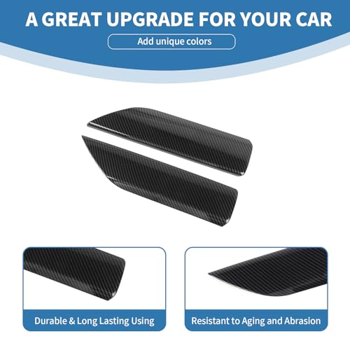 PDKLIN for Silverado Front Door Panel Trim Cover for Chevy Silverado GMC Sierra 2019-2022 Carbon Fiber Grain Interior Accessories 2pcs by PDKLIN - Used condition - Image 5