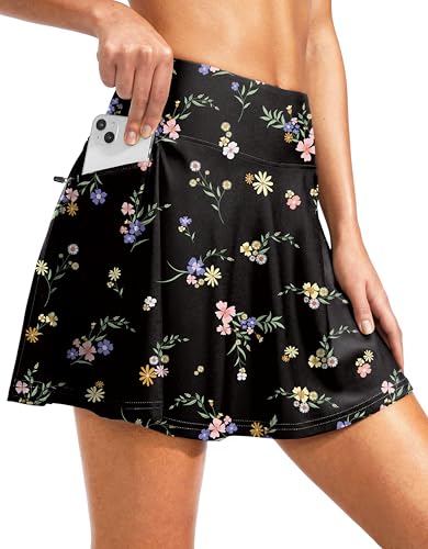 Image of Kayrth Women's High Waisted Swim Skirt with Zipper Pockets Tummy Control Bathing Suit Swimsuit Tankini Bottoms