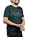 Produktbild Woolday I Merino T-Shirt Herren Rundhals aus 100%, superfeiner Merinowolle mit Aufdruck I Stoff aus Deutschland, genäht in Portugal I Dunkelgrün I L