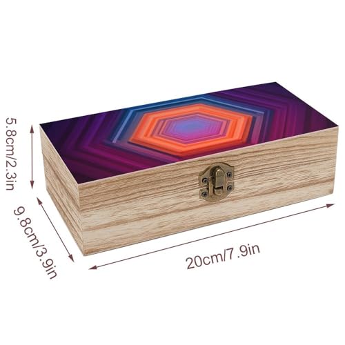 asbwuo Aufbewahrungsbox aus Holz mit Hundegruß-Motiv, Klappdeckel und Frontverschluss, große Erinnerungsbox