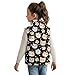 Gomyblomy Cats and Paw Print Vest for Girls 5-6 7-8 Cute Warm Fuzzy Fleece Jacket with Pockets Kids Sleeveless Stand Collar Outerwear Teen Girls Fashion Fall Winter Coats