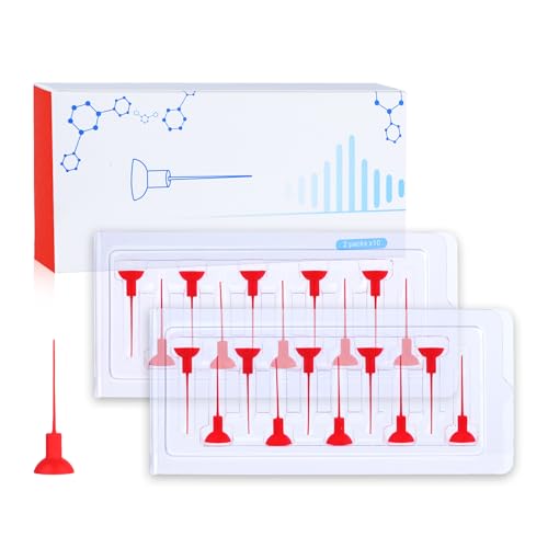 20pcs Ro/ot Ca/nal Irrig/ator Replacement Tips, Heat-Resistant Bendable Polymer Material, Break-Resistant Fits Most De/ntal Irrig/ators, Red 25/04 HDXQ-01M