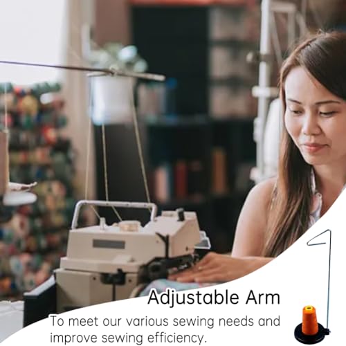 QKDS Suporte de carretel de linha única ajustável, cone único universal e suporte de linha ajustável