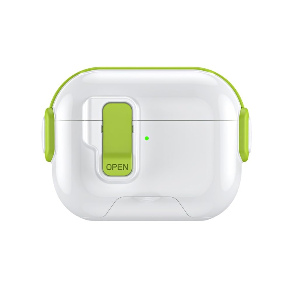 Coque AirPods Pro 1 antichoc silicone rigide vert avec support intégré