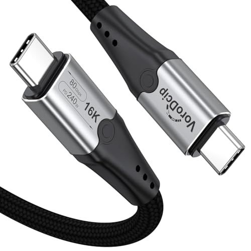 Câble Thunderbolt 5 de 1m avec transfert 80 Gbit/s et charge puissante 240W pour MacBook Pro