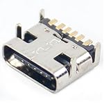 REES52-10Pcs-USB-Type-C-31-Socket-6-Pins-Female-Solder-Connector-Jack-Port-for-Electronics-Power-Port-Replacement