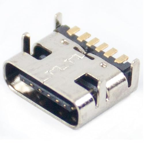 REES52-10Pcs-USB-Type-C-31-Socket-6-Pins-Female-Solder-Connector-Jack-Port-for-Electronics-Power-Port-Replacement
