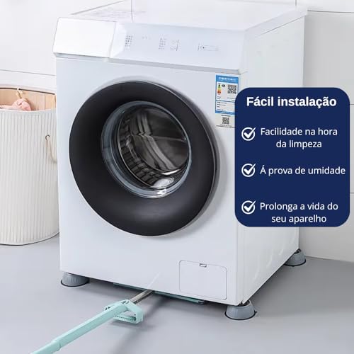 Pé de Apoio Para Eletrodomésticos Máquina de Lavar Geladeira Fogão Lava E Seca Multiuso Anti Vibraçã