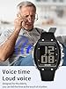 Watch for Elderly Men Seniors Talking Digital Watches Easy to Read Big Face Wrist Watch Waterproof Sport Outdoor Unique Fashion Electronic Wristwatch with LED Stopwatch Alarm #2