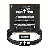 PEALICIOUS Soccer Bracelet for Boys as Soccer Easter basket stuffers, Cool Mens Cross Braclets for Socce Lover...