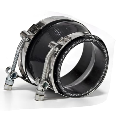 ZEVAROY ID 3" to 4" Coupler Straight Silicone Hose Clamps kit (76mm to 102mm) 4-Ply High Temp Reinforced Reducer Throttle body Hoses with T-Bolt Clamps by Zevaroy - Used condition - US$11.87