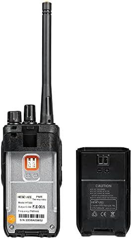 HT999 Walkie Talkies 16 Channels PMR446 Radios Licence-Free, Rechargeable with USB Charger and Acoustic Tube Earphone (2 PACK)