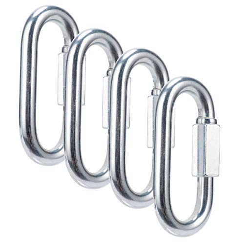 OWAYOTO Quick Link Locking Carabiner Heavy Duty Chain Quick Links Connector Chain Repair Links M8 5/16 inch 4pcs