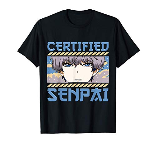 Homme Aesthetic Japanese Anime Certified Senpai T-Shirt