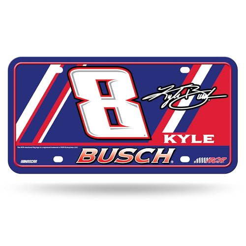 Rico Industries NASCAR Racing Kyle Busch Metal Auto Tag 6