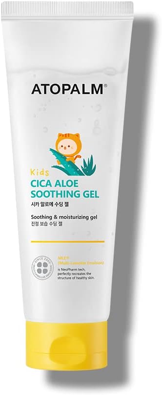 ATOPALM Kids Cica Aloe Soothing Gel with Cica & Aloe Vera Leaf for Kids Dry & Sensitive Skin, Soothing, Refreshing, After Sun Care Gel for Instant Skin Relief, 8.5 Fl. Oz., 250ml