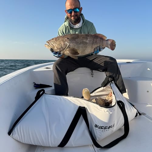 Buffalo Gear Insulated Fish Cooler Bag Portable Fish Kill Bag Keep Ice-cold More Than 48 Hours,48×18in White by Buffalo Gear - Image 4