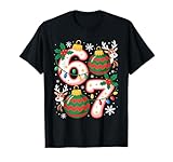 Funny Six Seven 67 Meme 6 7 Elf Santa Christmas Pajamas Kids T-Shirt